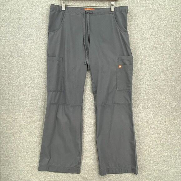 Orange Standard Scrub Bottom Pants Womens Small Gray Nurse Vet Medical Uniform - Picture 1 of 13